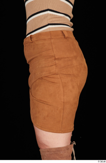 Leticia brown short skirt casual dressed hips thigh 0003.jpg